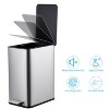 2.6 Gallon Bathroom Trash Can, 10 L Stainless Steel Garbage Can with Removable Inner Bucket, Slim Step-on Waste Bin with Soft-Close Lid for Narrows - 2 of 4