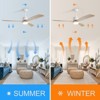TOBILI 60 Inch Modern Ceiling Fan with Light , 3 Solid Wood Blades, Suitable for Indoor and Outdoor - 2 of 4