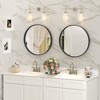 Apmir Round High Quality Aluminum Alloy Framed French Cleat Mounted Wall Decor Bathroom Vanity Mirror in matte black with 5-Year Warranty - 2 of 4