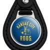 University of Missouri Kansas City Kangaroos Logo Black Leather Keychain - 3 of 4
