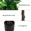 MaseiKar Fiddle Leaf Fig Tree 6ft Tall Artificial Tree in Plastic Pot Fake Ficus Lyrata Plants with 184 Decorative Fiddle Leaves Faux Fig Trees - 4 of 4