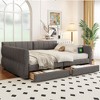 Queen Size Upholstered Platform Bed with USB and 2 Drawers - 3 of 4