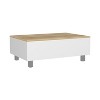 Aran Lift Top Coffee Table, Storage Compartment, White / Light Oak - 3 of 4