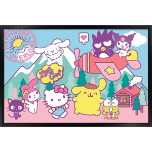 Trends International Hello Kitty and Friends - Happiness Overload Framed Wall Poster Prints - 1 of 4