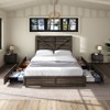 AMERLIFE Farmhouse Bed Frame with 4 Drawers and Headboard - 3 of 3