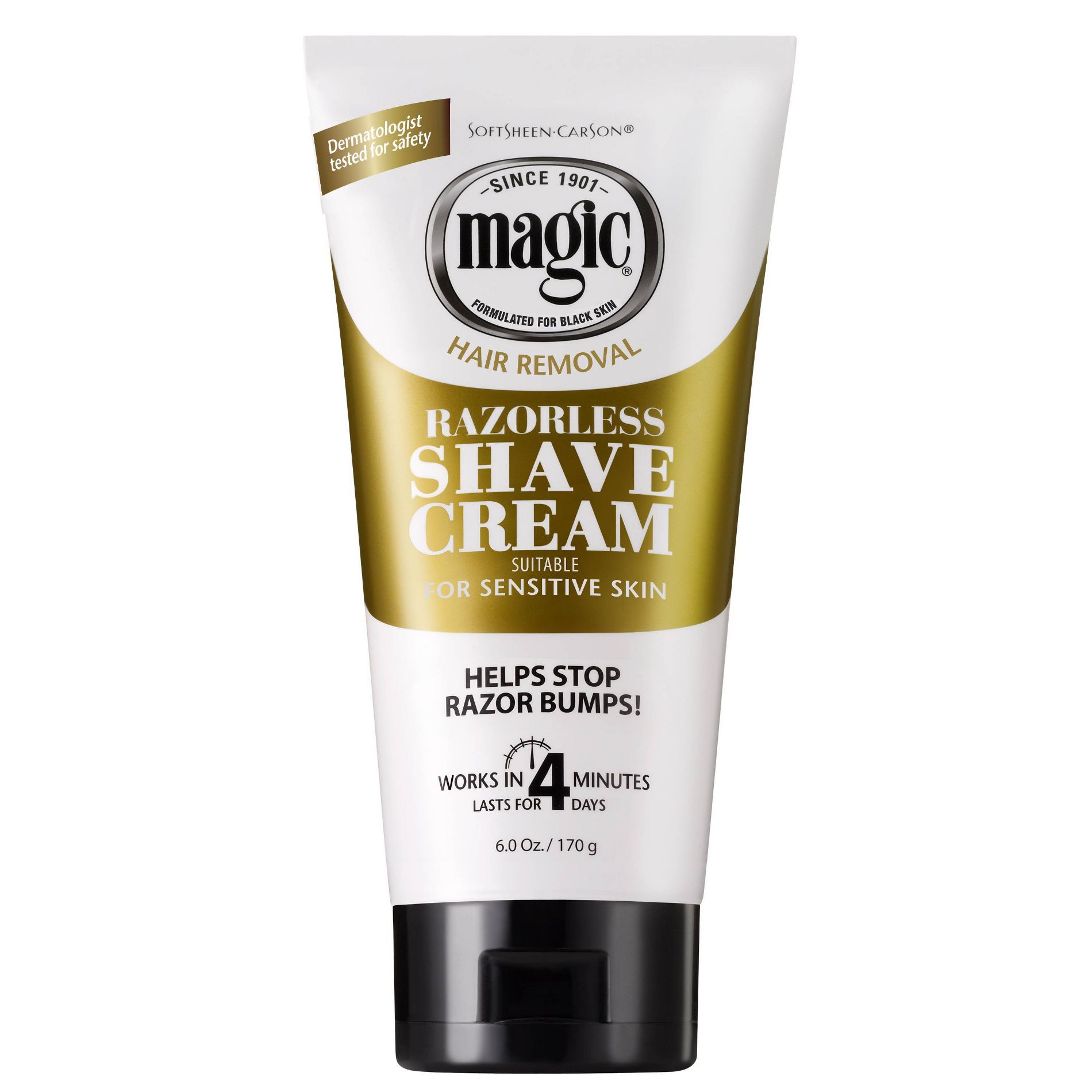 Magic Razorless Shaving Cream for Hair Removal, Bald Head Maintenance, Depilitory Cream - 6oz