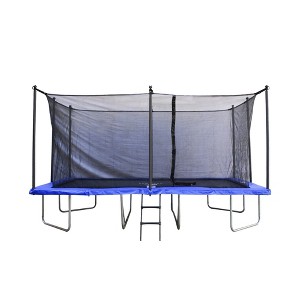 Teamson by Crowntec 15x9FT Black Rectangular Trampoline with Ladder and Enclosure - 1 of 4