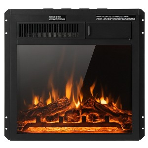 Costway 18'' Electric Fireplace Insert 5100 BTU Freestanding Heater with Remote Control - 1 of 4