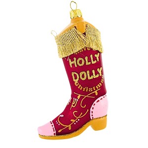 Cody Foster 4.5 Inch Have A Holly Dolly Boot Christmas Tree Ornament , Christmas Decor Country Music Dance (1PC) - 1 of 4