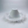 4E's Novelty White Felt Cowgirl Hat with Heart Glasses, Bachelorette & Festival Party Accessory for Women - 4 of 4