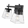 Lauren Modern 2-Light Vanity Sconce - Dimmable, Damp Rated, Clear Glass Shades - 3 of 4