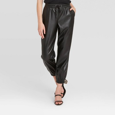 leather pull on pants