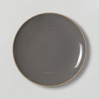 Stoneware Exposed Rim Dinner Plate Gray - Hearth & Hand™ with Magnolia