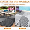 Outdoor Rugs for Patio - Reversible Waterproof Plastic Straw Camping Rug Portable for RV, Beach, Deck, Balcony - 4 of 4