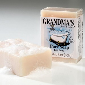 Grandma's Old-Fashioned Lye Bar Soap No Additives USA Made 6 Oz - 1 of 3