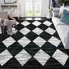 Modern Geometric Area Rug, Washable and Non-Slip, Stain Resistant Low-Pile Throw Carpet, Folding Floor Cover for Living Room, Dining Room - 2 of 4