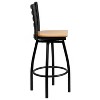 Emma and Oliver 2 Pack Ladder Back Swivel Metal Barstool - 4 of 4