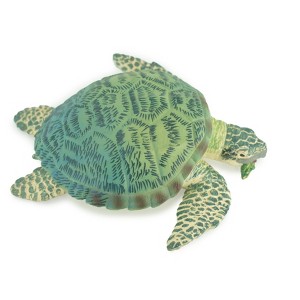 Green Sea Turtle, Museum Quality, Hand Painted, Rubber Reptile, Realistic, Model, Replica, Toy, Kids, Gift,  6 1/2 Inches.  CH1006 BB219 - 1 of 4