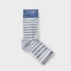 Women's Cushioned Striped/Solid 3pk Mid Crew Socks - Universal Thread™ 4-10 - 2 of 3