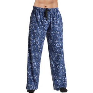 #followme Men's Microfleece Pajamas - Paisley Bandana Print Pajama Pants for Men - Lounge & Sleep PJ Bottoms - 1 of 3