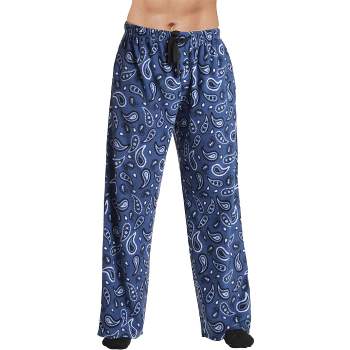 #followme Men's Microfleece Pajamas - Paisley Bandana Print Pajama Pants for Men - Lounge & Sleep PJ Bottoms