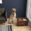 23'' Dog Feeding Station with Storage Drawer,Elevated Dog Bowls for Large Dogs,Pet Food Storage Cabinet with 2 Stainless Steel Bowls-LAOTIES - 2 of 4