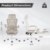 Infurnic Task and Office Chairs, Office Desk Chair with Adjustable Lumbar Support, High Back Chair for Home and Office, Brown, 24.8"*24.8"*49.2" - 4 of 4