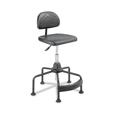Safco Task Master Economy Industrial Chair, Supports Up to 250 lb, 17" to 35" Seat Height, Black