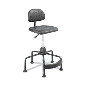 Safco Task Master Economy Industrial Chair, Supports Up to 250 lb, 17" to 35" Seat Height, Black - 1 of 4