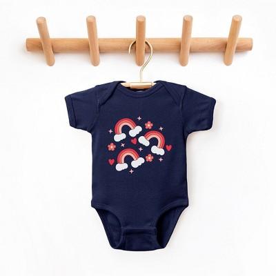 The Juniper Shop Valentine Rainbow Baby Bodysuit