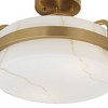 Possini Euro Design Possini Euro Bregman 13"W Brass Ceiling Light w/ Stone Glass - 3 of 4