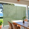 PexFix 72" x 47" Louvered Design Metal Privacy Screen Freestanding Outdoor Divider Panel for Patio Deck Balcony Heavy Duty Base Weatherproof Green - 4 of 4