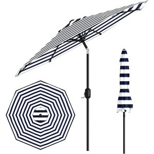9 ft Patio Umbrella, Outdoor Table Market Umbrella with Push Button Tilt and Crank, 8 Sturdy Ribs  Waterproof - 1 of 3