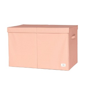 3 Sprouts Kids Recycled Fabric Folding Toy Chest - Solid Clay - 1 of 4