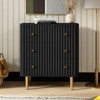 GlasFlength Decorative Storage Cabinets, Stylish and Functional Storage for Every Room, Bedroom, Living Room, Kitchen, Black,31.5”*15.7”*36" - 2 of 4