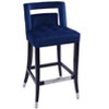 TOAOTBNBO Comfortable Barstool with Nailheads, Counter Height Bar Stools with Birch Wood Leg, Mid-Century Stools for Kitchen Island - 4 of 4