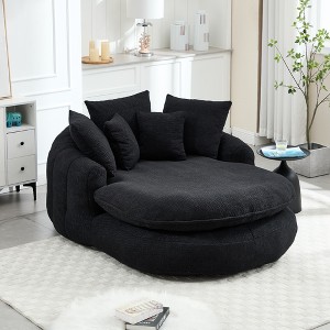 KWPZQEB Big Bean Bag Lounger Chairs Large Beanbag Chair for Adults, Bean Bag Sofa with 5 Pillows & Memory Foam Filled for Living Room - 1 of 4