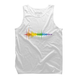 Adult Design By Humans Soundwave Rainbow Pride By Truemilk Tank Top - 1 of 2