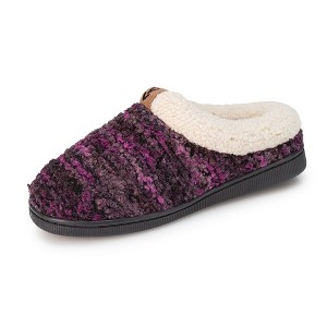 Roxoni Girl's Cozy Knitted Fleece Lined Clogs with Non-Skid Sole - 1 of 4