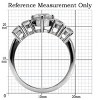 Slickblue Polished Stainless Steel Engagement Ring, Clear CZ 6mm Round Center Stone, Pave Setting, Size 5-10 - 3 of 4