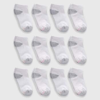 Hanes Women's Extended Size Cushioned 10+2 Bonus Pack Low Cut Socks - 8-12
