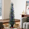 LuxenHome 5.5Ft Pre-Lit Green Artificial Tree with Tophat Pot - 3 of 4