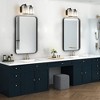 PAKOKULA Modern 12.6 in. 2 Light Black Bathroom Vanity Light with Crystal Glass Shade - 4 of 4