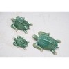 Beachcombers 11.61"H x 4.33"L x 15.35"W Sea Turtle Ceramic Sculptural Wall Art Décor Set of 3 - 2 of 4