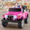 Costway 2 Seater Ride On Truck Car 12V Licensed Toyota FJ40 RC w/ Laser Light & Music - 2 of 4