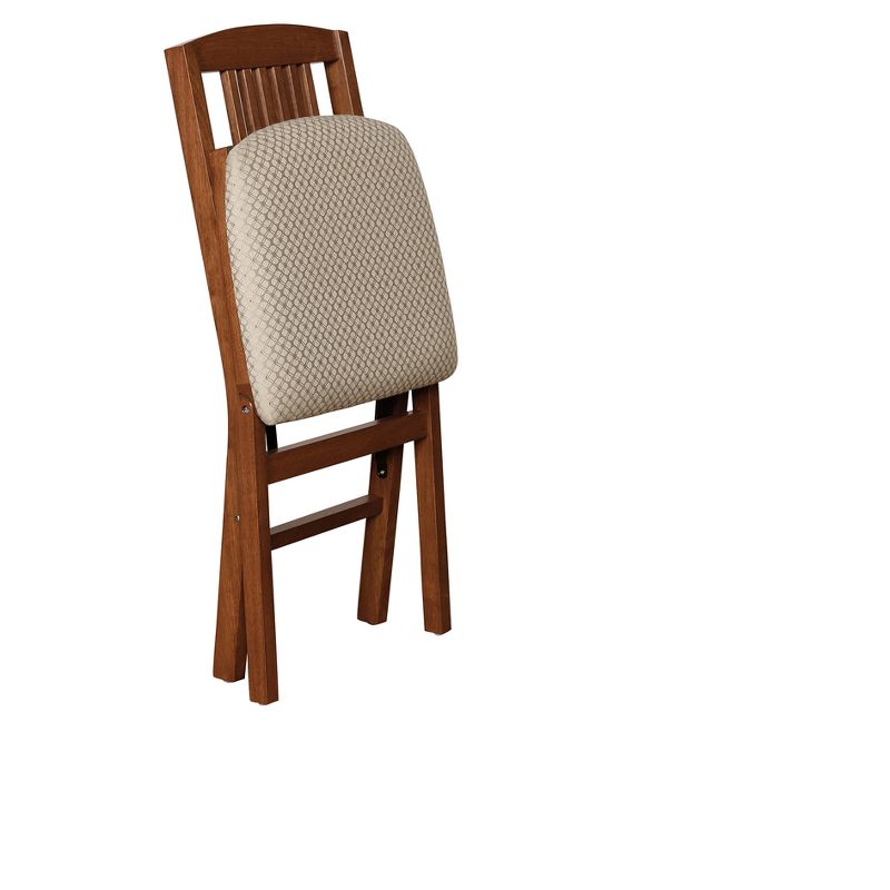 2pc Mission Back Folding Chairs Cherry - Stakmore, 3 of 6