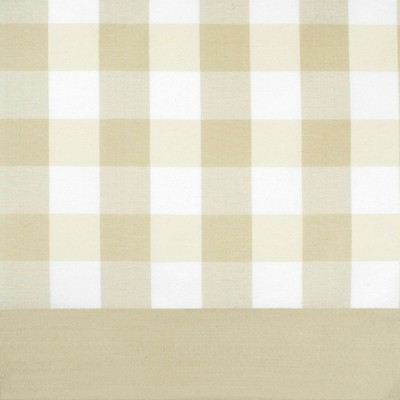 Linen Taupe Checkered Kitchen Valance and Tier Set