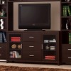 Lewes TV Stand for TVs up to 65" Cappuccino Brown - Coaster - 2 of 4