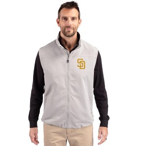 San Diego Padres Cutter & Buck Charter Eco Full-Zip Mens Big & Tall Vest - 1 of 1