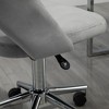 Vinsetto Modern Mid Back Office Chair with Velvet Fabric, Swivel Computer Armless Desk Chair with Hollow Back Design,GRAY - 3 of 4